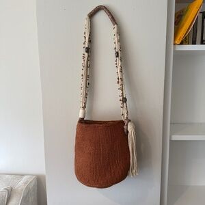 Beautiful Woven Boho Crossbody Purse Beaded Strap Craftsmanship Summer